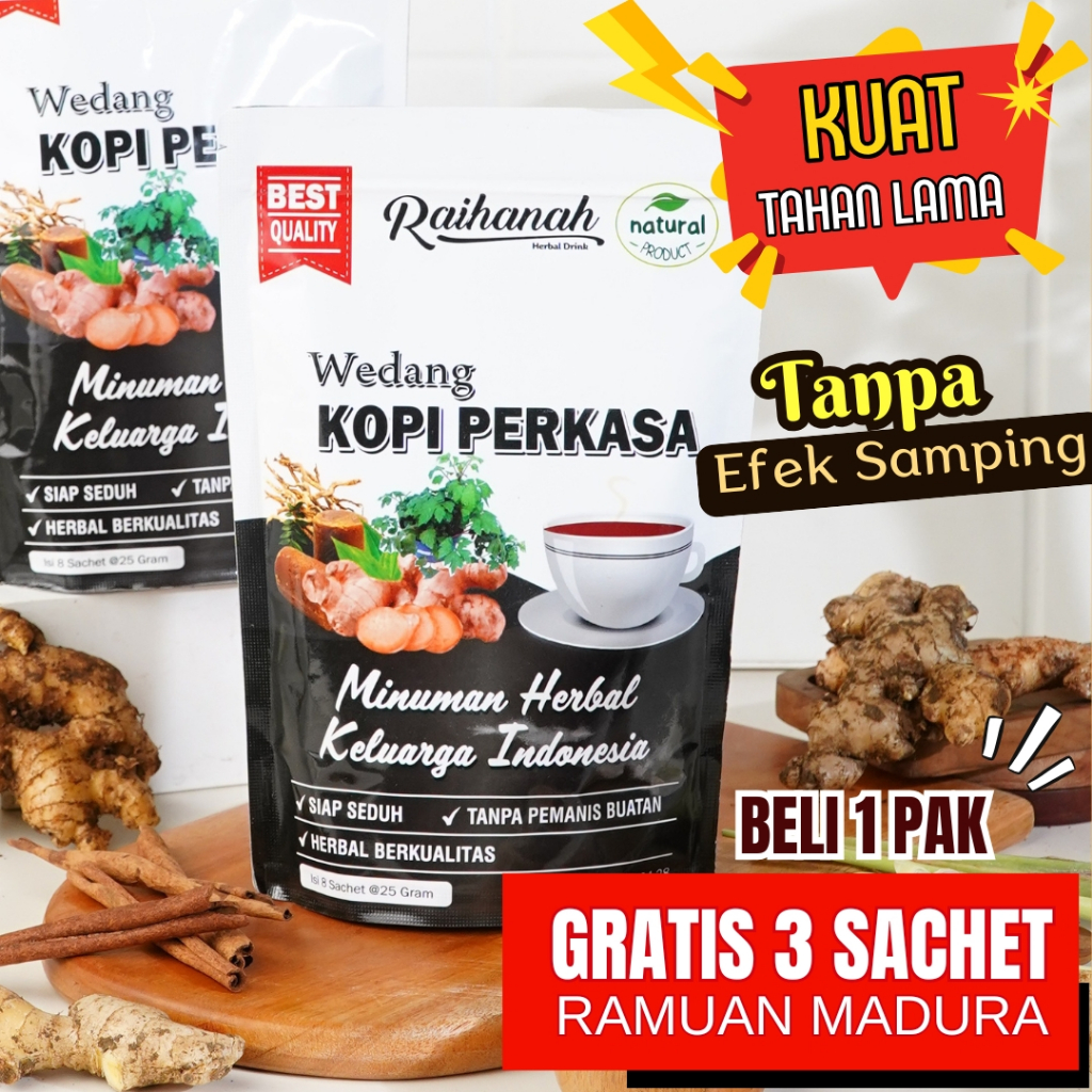 COD Kopi Stamina Kuat Tahan Lama - Herbal Vitalitas Pria Dewasa -Raihanah Kopi Perkasa