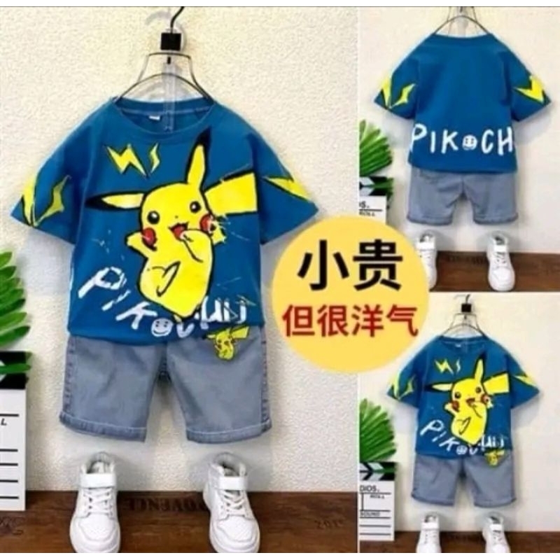 Set anak cowok cargo , setelan jeans anak cowok , setelan jeans lebaran,