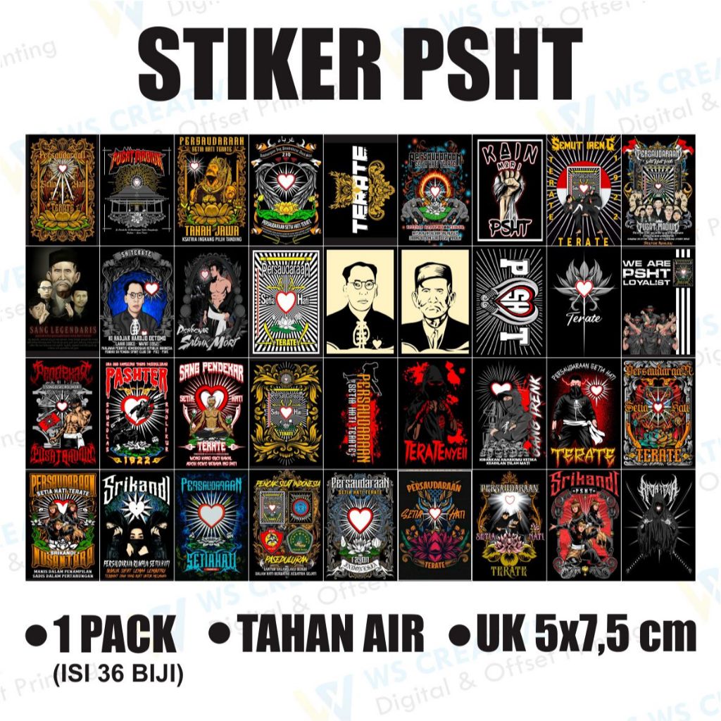 

(isi 36) Stiker PSHT ANTI AIR HOLOGRAM / STIKER PAKET