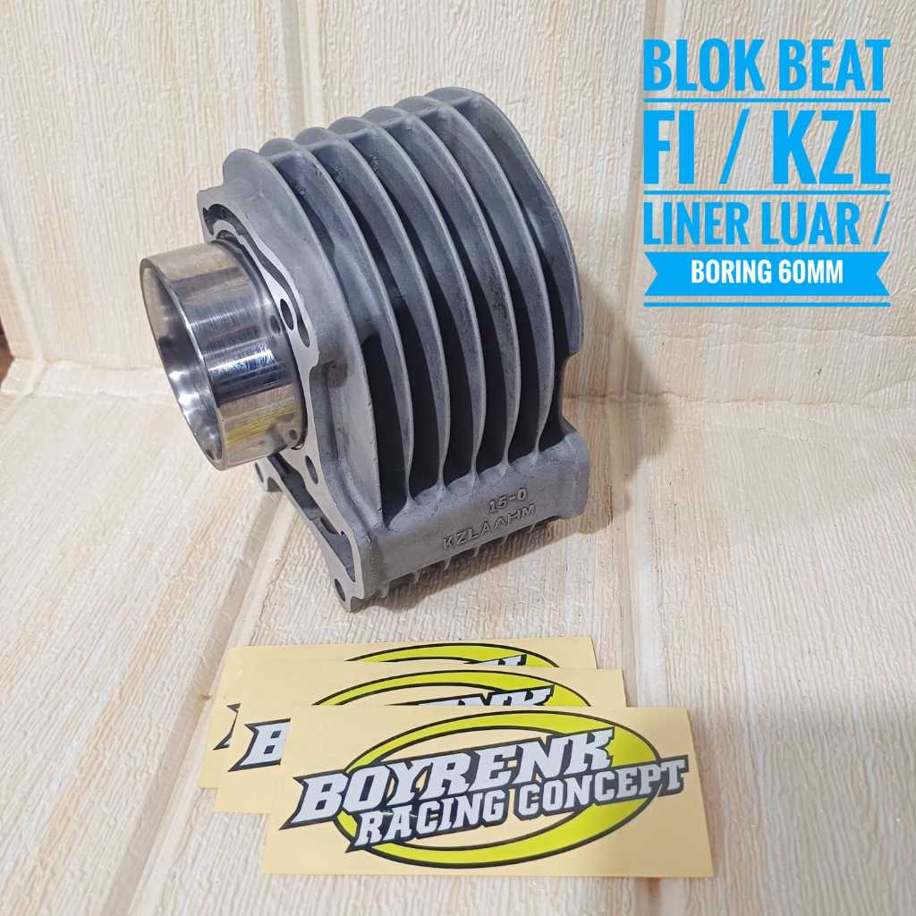 CYLINDER BLOK BEAT KARBU KVY BEAT FI KZL BEAT ESP K44 BORING / LINER LUAR 58 60 61 62MM-BOYRENK RACI