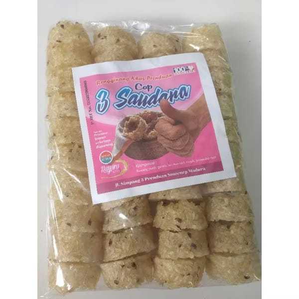 

(COD) Rengginang Lorjuk Mentah Khas Madura isi 40pcs, rengginang Lorjuk ketan asli, (Free Bubble Wrap Tebal)