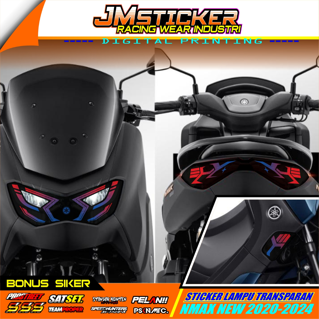 Sticker Variasi Lampu N-Max New Transparan Anti Luntur - Motorcycle