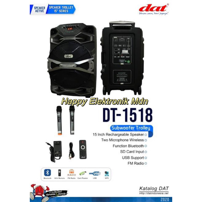 DAT Speaker Trolley DAT DT 1518 DAT SPEAKER 15 Inch DAT DT-1518 DAT 1518 DAT SPEAKER PORTABLE 15 INC