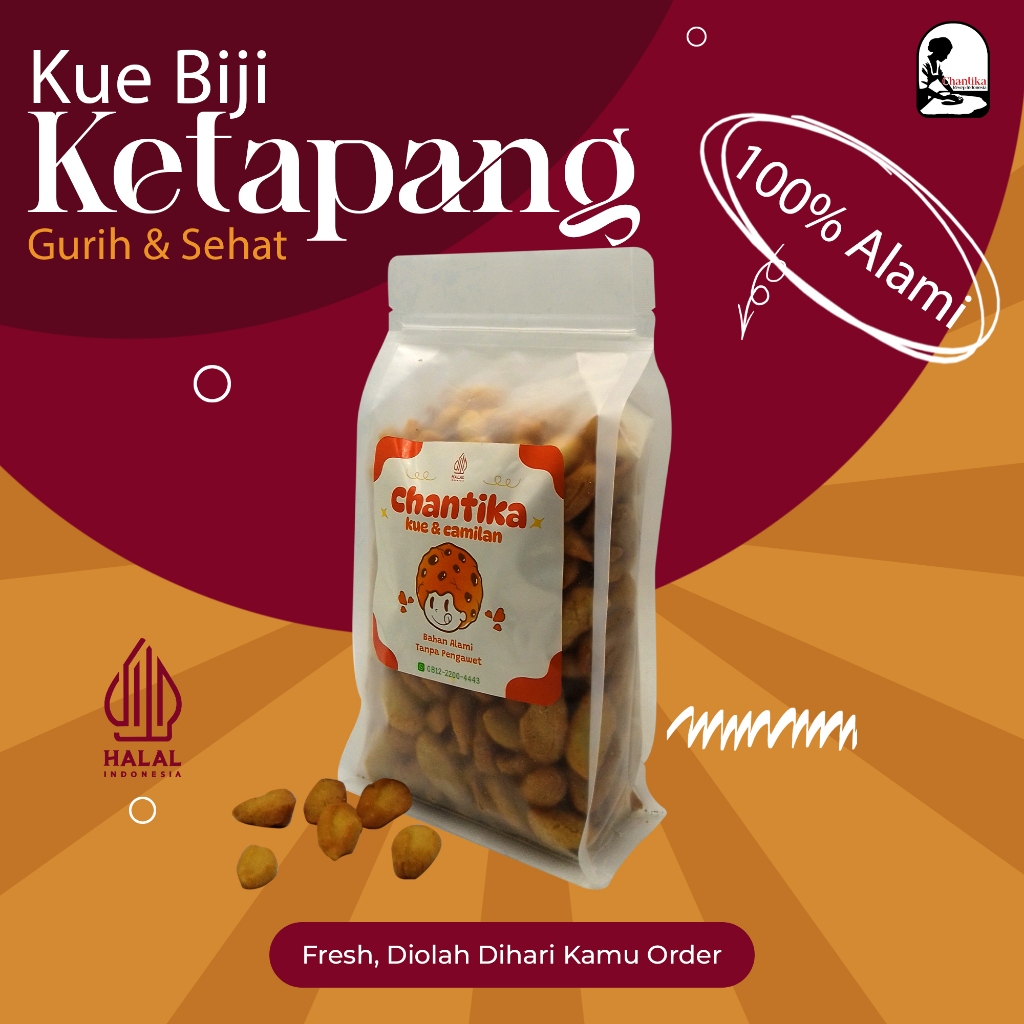 

Chantika Kue Biji Ketapang Mewah, Gurih & Sehat