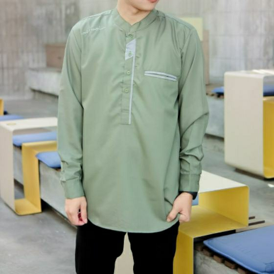 Baju Koko Terbaru El Rumi Lengan Panjang Motif Abizaar