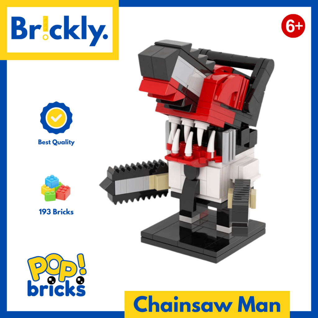 Chainsaw Man - Brickly POP Bricks Chainsaw Man Mainan Balok Susun Blocks Bricks Karakter Anime