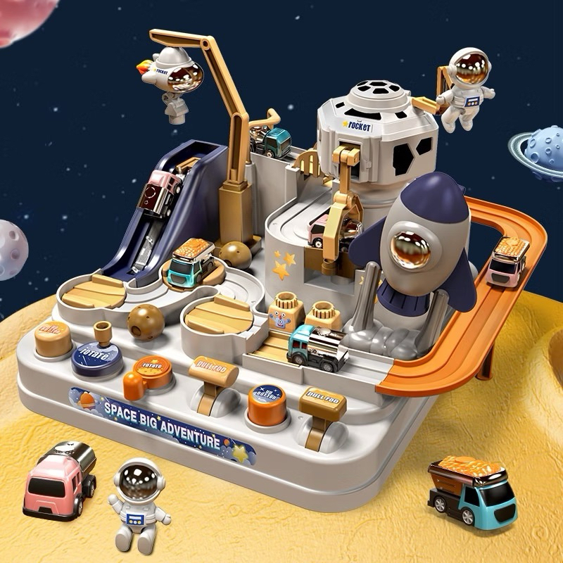 Car Adventure Brain Game Manipulatives Rescues Squad - Mainan adventure car mobil train - Play And L