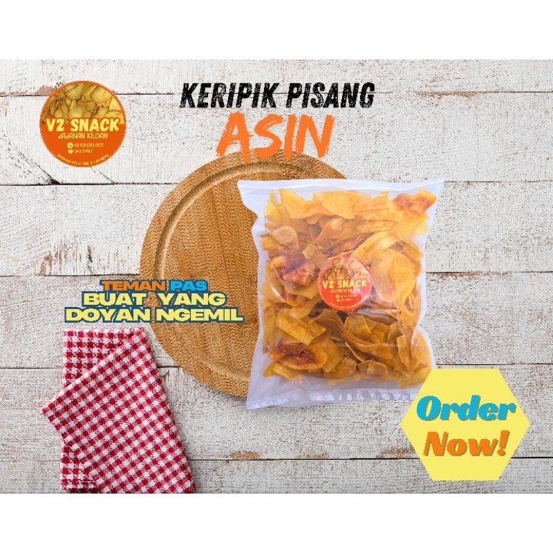 

250gr Keripik Pisang Asin V2 Snack cemilan ringan