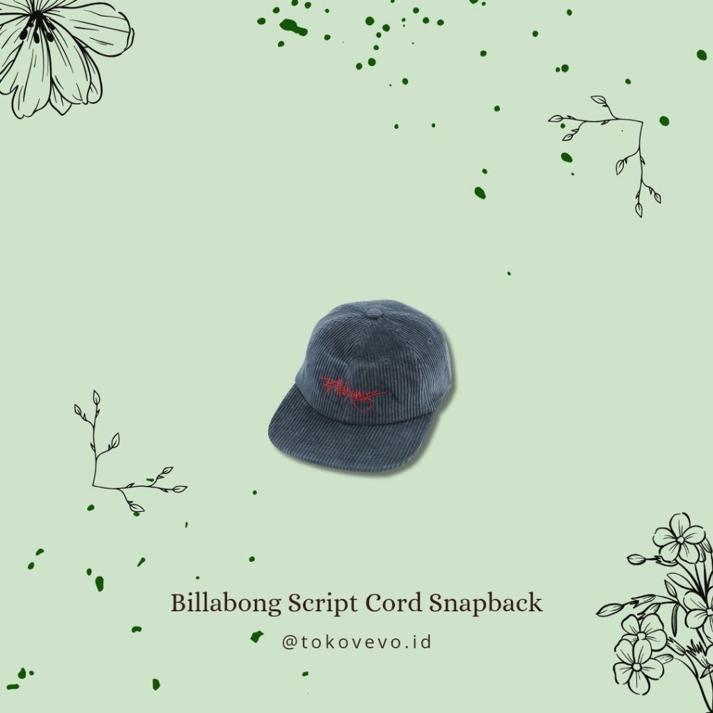Topi Billabong Original - Script Cord Snapback