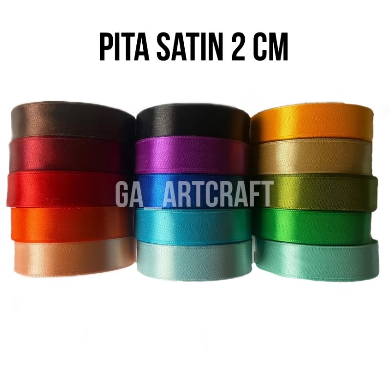 

GA_artcraft. Pita satin 3/4 = 2 cm. pita satin 1 roll 20-25 yard