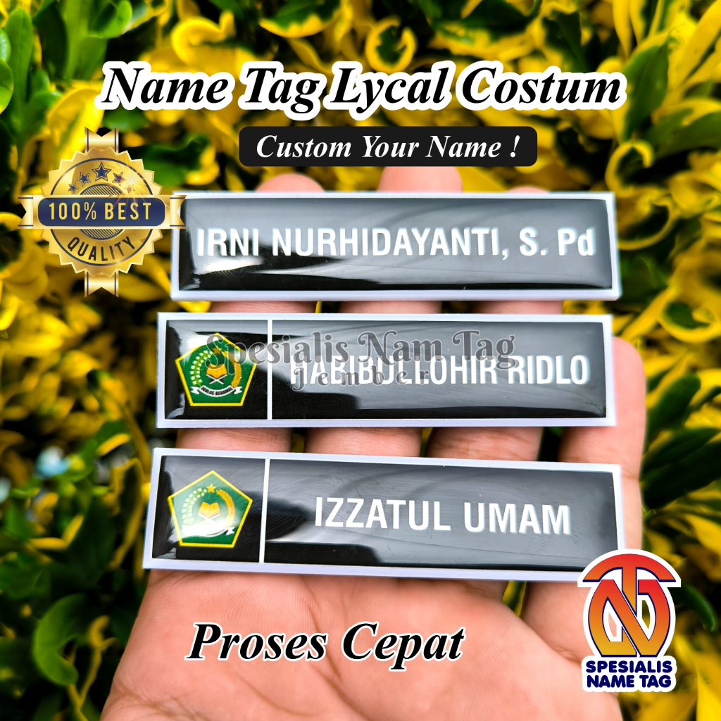 

NAME TAG PAPAN NAMA NAMA DADA COSTUM Name Tag BSI Bank Syariah Indonesia