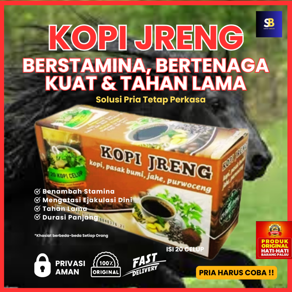 

Kopi Jreng - Kopi Stamina Pria Dewasa - Kopi Kejantanan Kuat Tahan Lama -Kopi Pembesar Penis Isi 20s