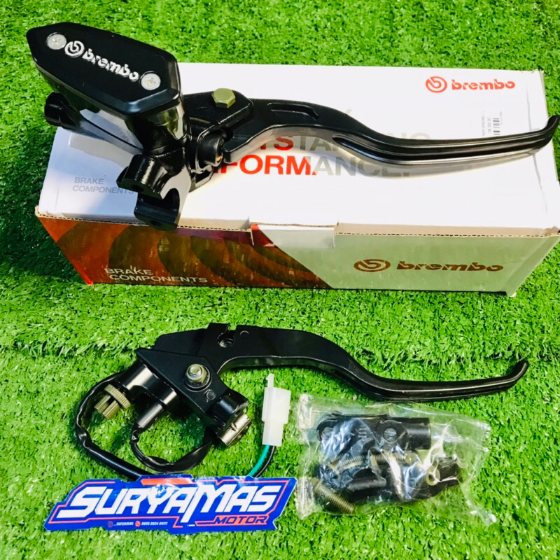 HANDLE MASTER Rem Brembo Oval + Baut&stan (sepasang)UNIVERSAL beat/FI/esp/deluxe/genio/vario/scoopy/