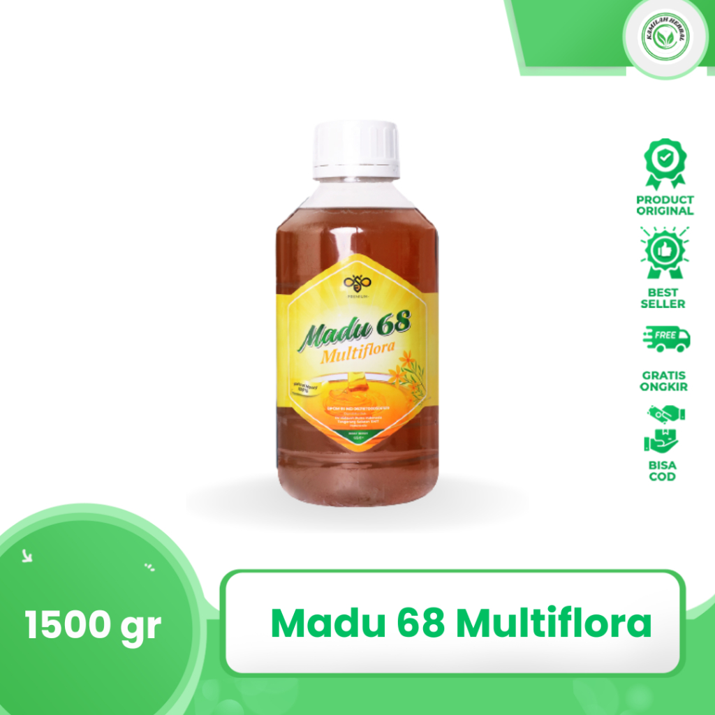 

Madu Multiflora 1500 GR Madu 68 ASLI RESMI