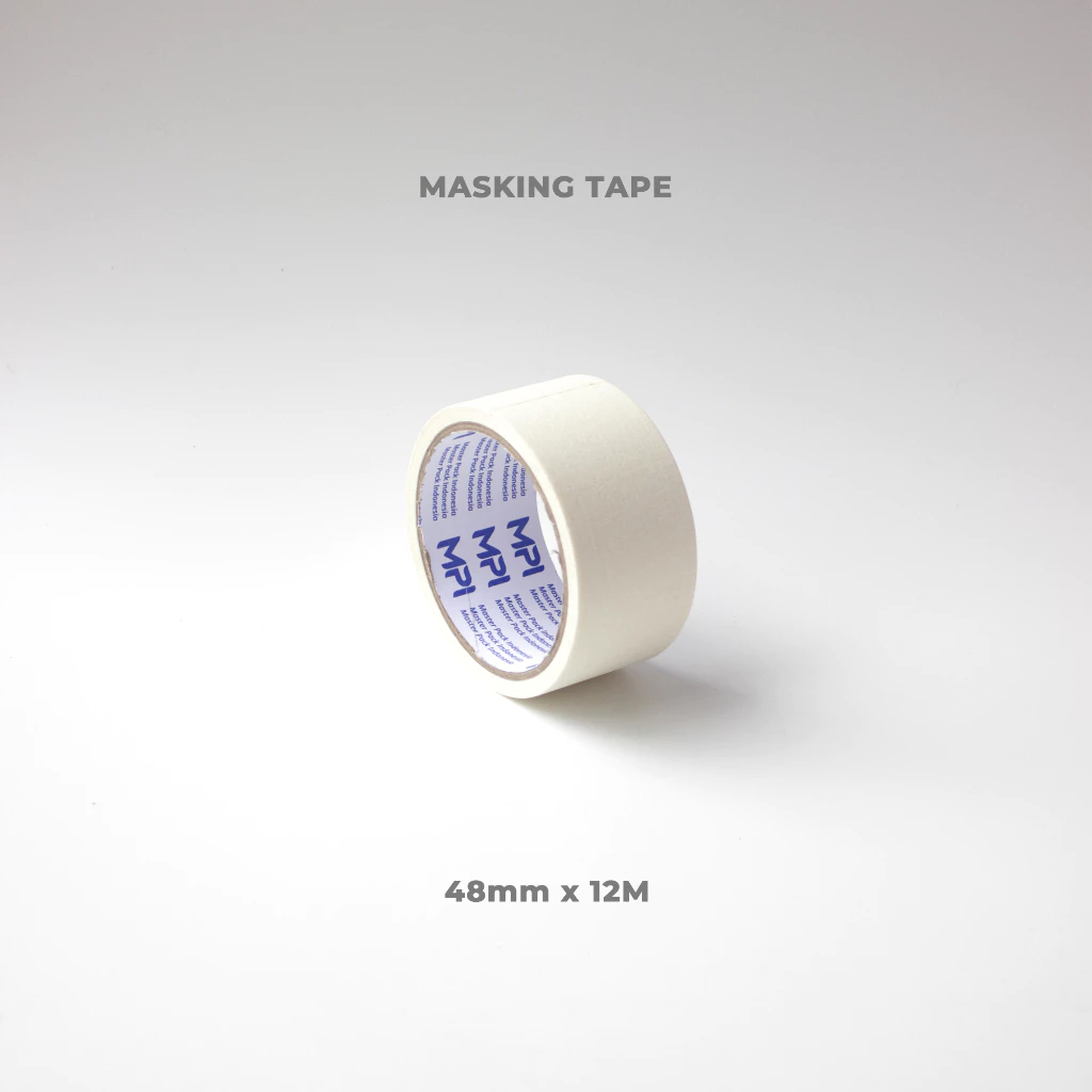

MASKING TAPE 48 MM 12 METER 1 DUS 72 ROLL - LAKBAN KERTAS 48 MM MASTER PACK INDONESIA