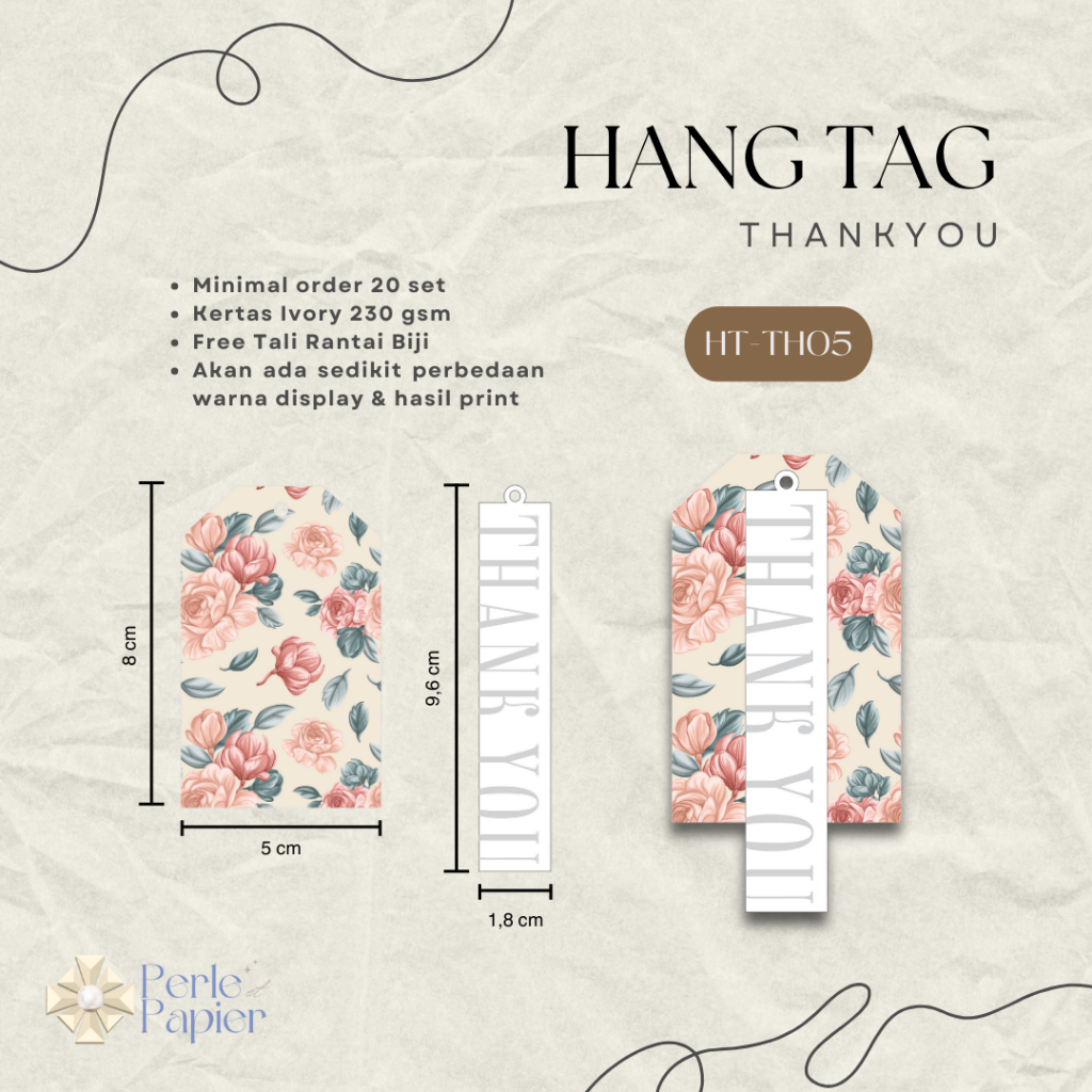 

Hang Tag Souvenir / Thankyou hang tag