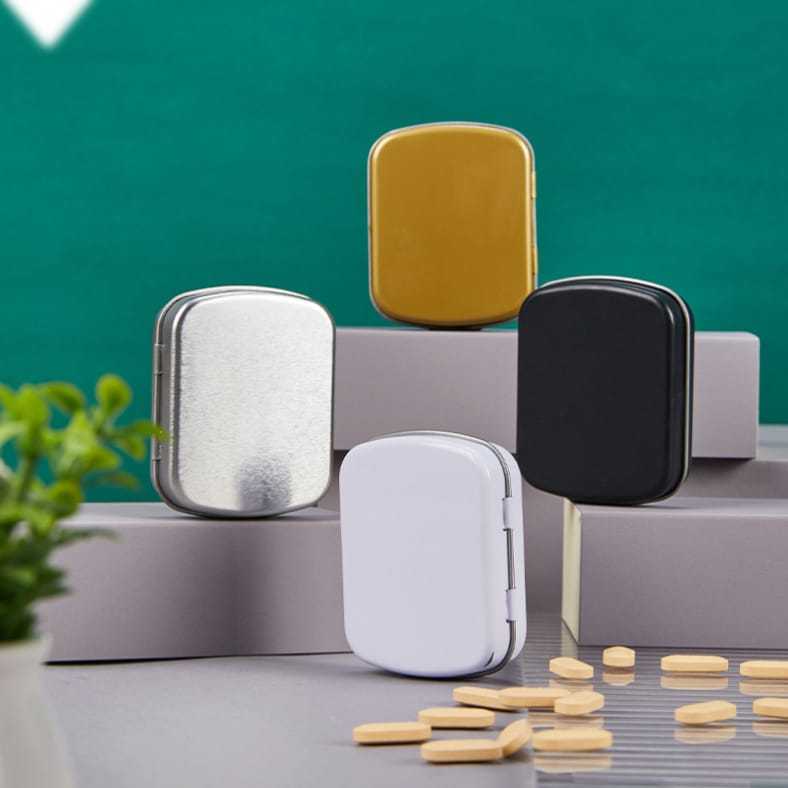 Kaleng Aluminium Tin Can Polos Storage Box Serbaguna Kaleng Obat Permen Kaleng Jarum