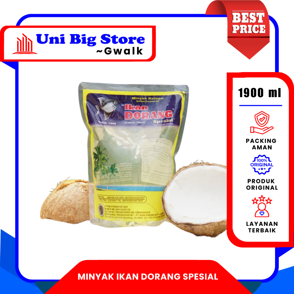 

MINYAK GORENG IKAN DORANG SPESIAL KELAPA - 1900 ml