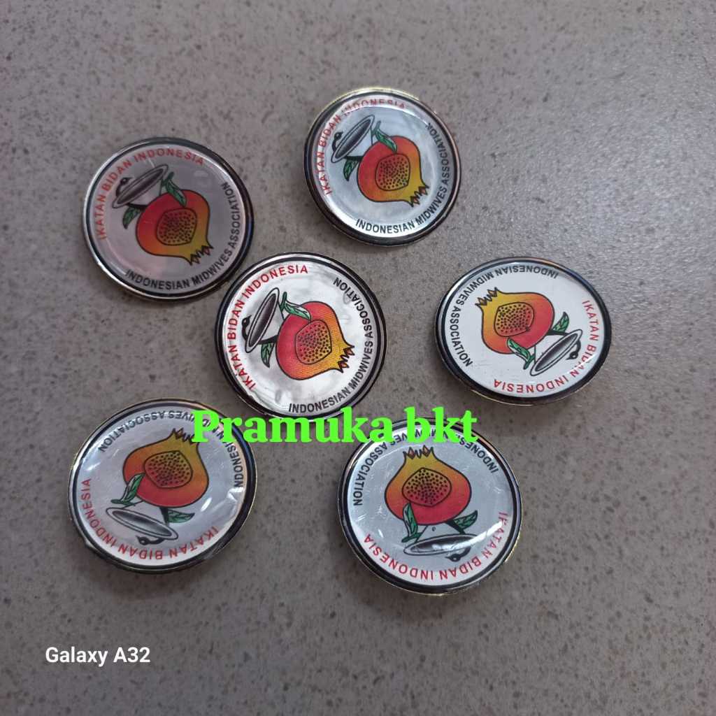 Pin IBI Bidan / Pin IBI Logo Terbaru Ikatan Bidan Indonesia Lapis Resin 100 biji