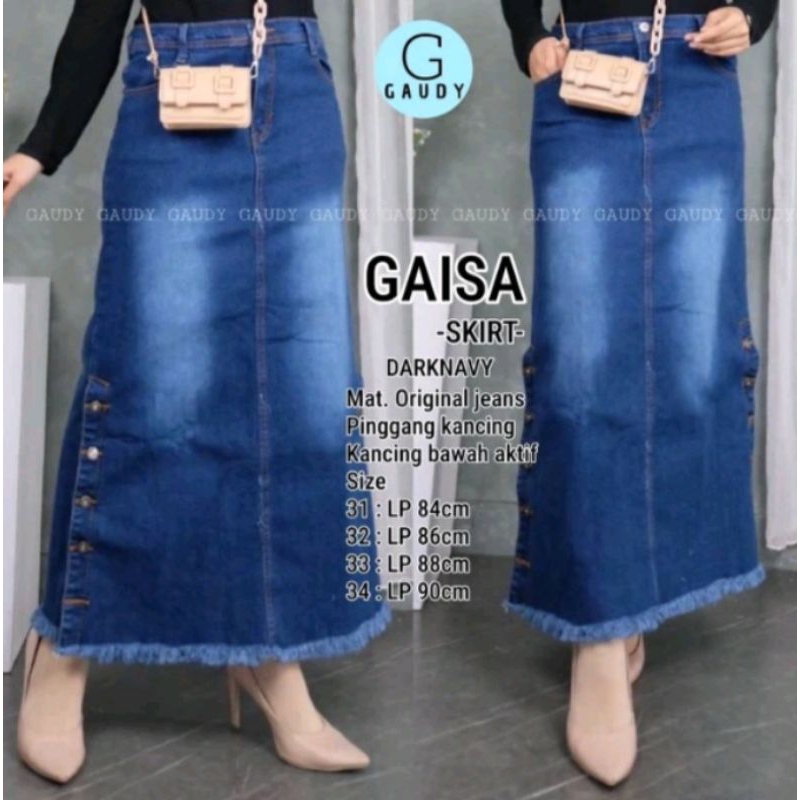 rok span jeans/rok span polos/rok span kancing/rok span terbaru/rok jeans kancing pinggir//rok jeans