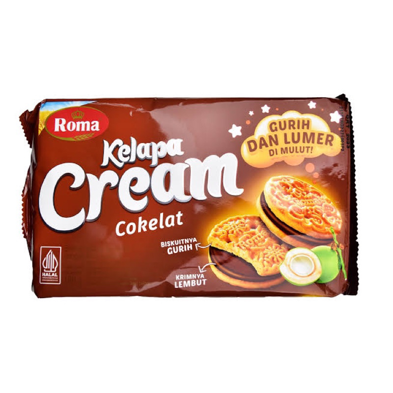 

Roma Kelapa Cream coklat Biskuit [1pcs/krim cokelat/kelapa sandwich]