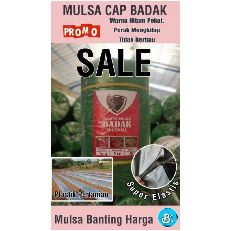 Plastik Mulsa Hitam Perak 10kg Plastik Pertanian