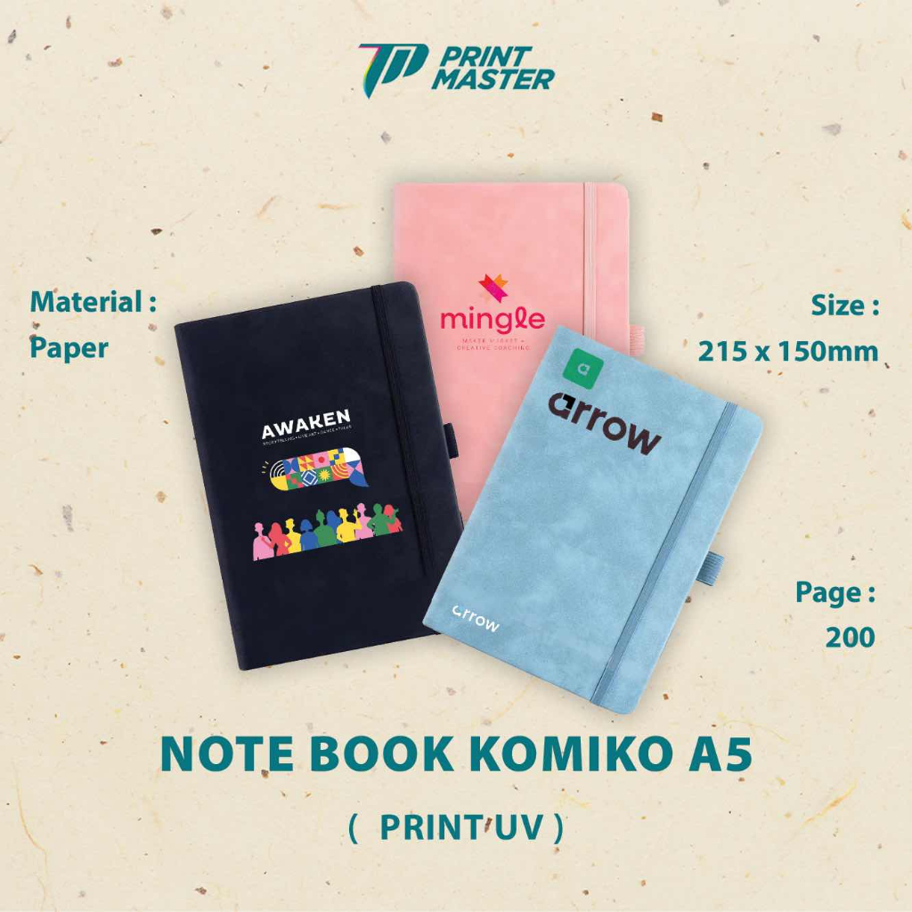 

Custom UV Kimiko Agenda/Notebook A5 Cetak Full Color Buku Catatan Souvenir