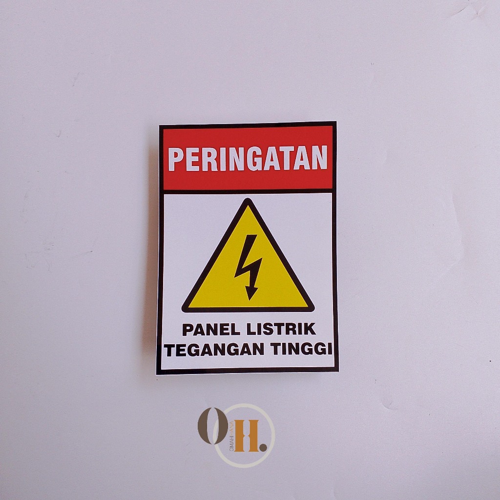 

Stiker panel listrik tegangan tinggi - Stiker peringatan tegangan listrik - Stiker vinyl