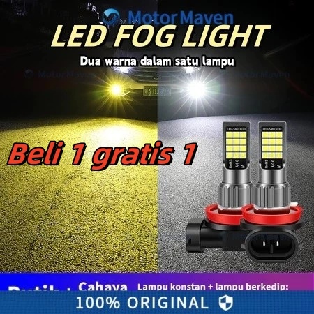 1 Buah Lampu Kabut LED H11 H8 H16(JP) Bohlam untuk Avanza Xenia Calya Agya Brio Lampu Berkendara Dep