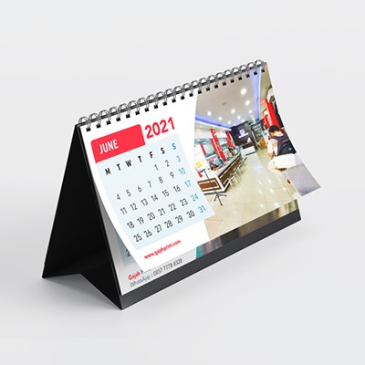 

Kalender Meja 10 lembar 1 muka tatakan linen bahan AC 230