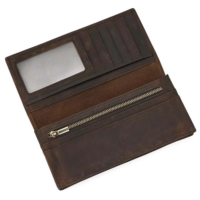dompet pria/wanita panjang original kulit asli crazy horse