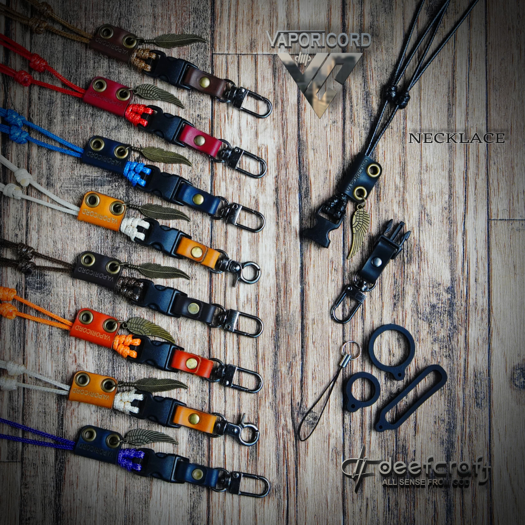 

Tali gantungan unik versi V-3 free 3 karet o-ring / tali gantungan (necklace) model paracord / kalung unik / gantungan id card.....dll