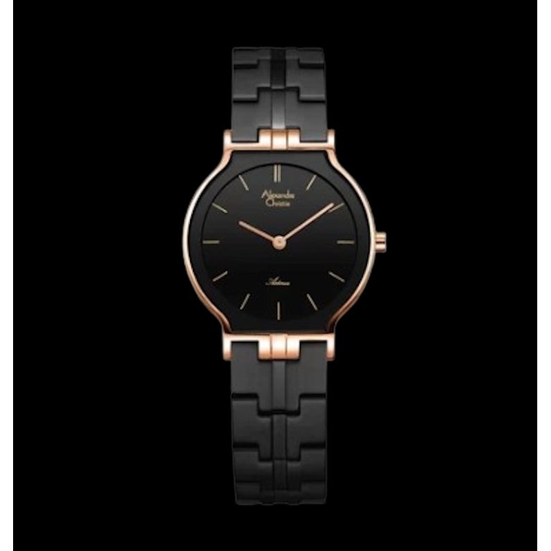 jam tangan cewek hitam AC motif ilegan