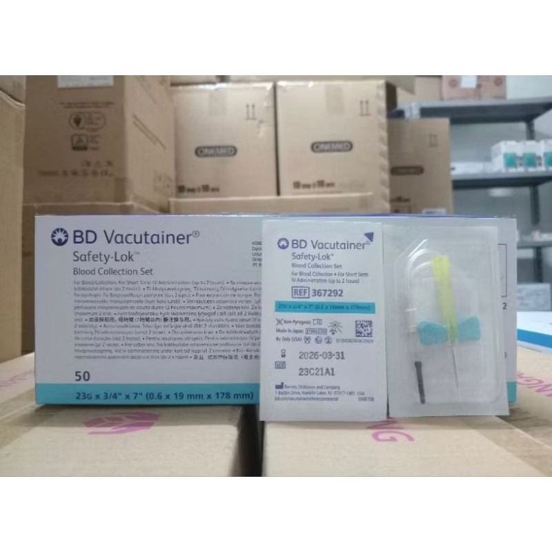 DyaL Wing Set vacutainer BD No 23, 25 Harga/Box