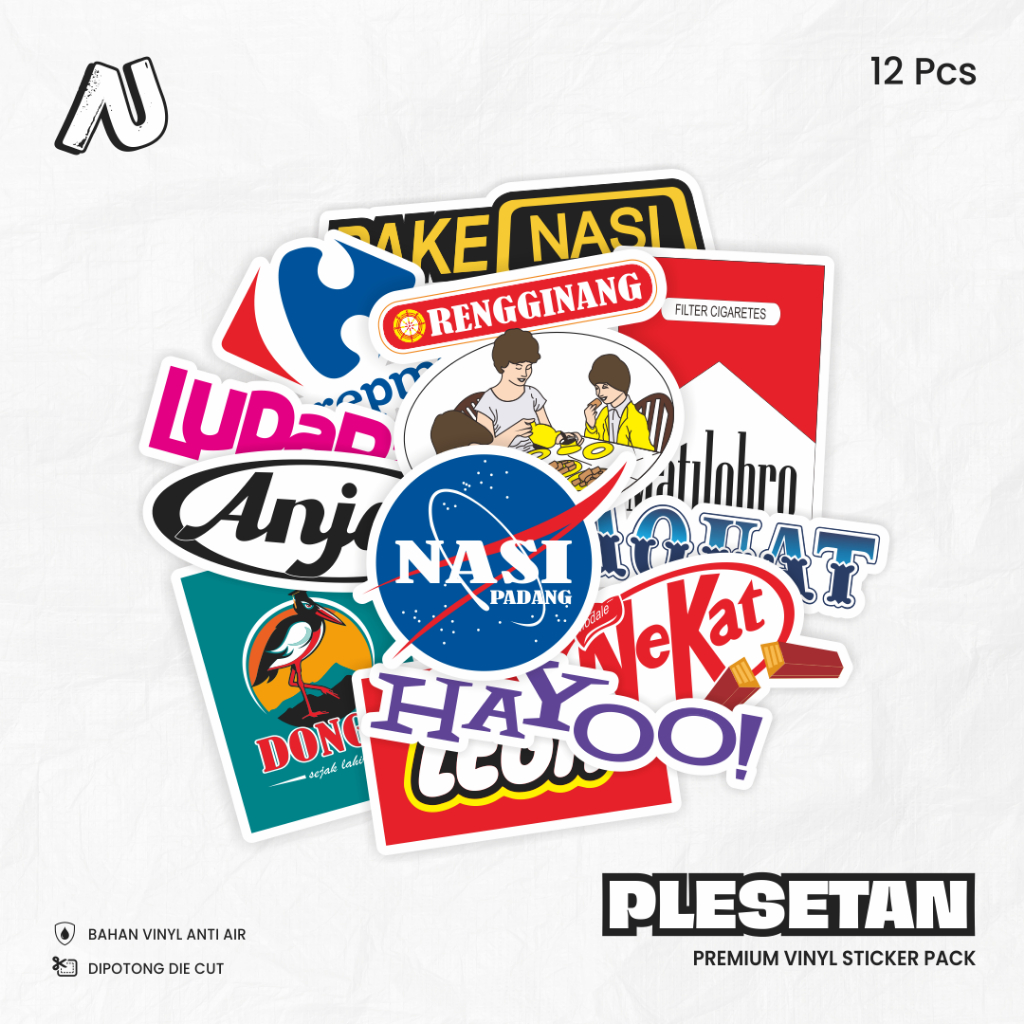 

Sticker Pack Plesetan Sticker Meme Lucu Aesthetic Vinyl Waterproof Laptop HP Motor Anti Air Keren
