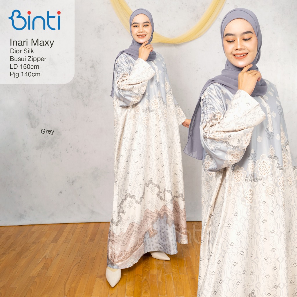 Gamis Jumbo Mewah Elegan Ld 150 Bahan Silk Premium Gamis Wanita Muslim Jumbo INARI
