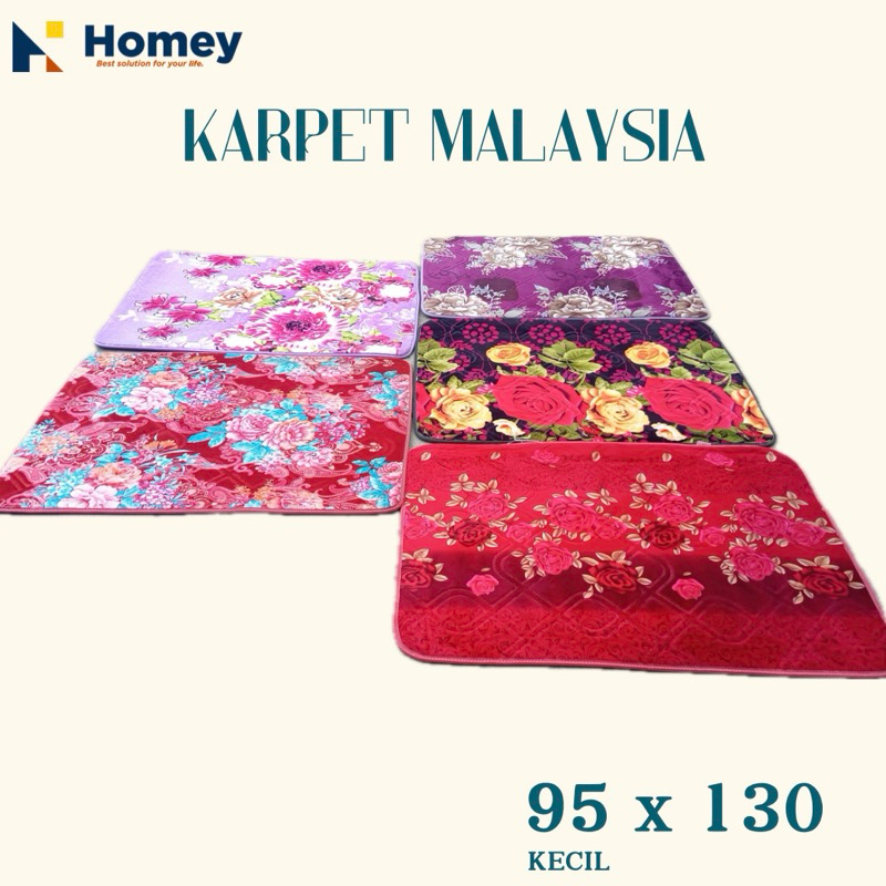 Karpet Busa Ambal Malaysia Full Embossed Tebal Empuk Estetik 130 x 95 MOUNA || [ HOMEY ]