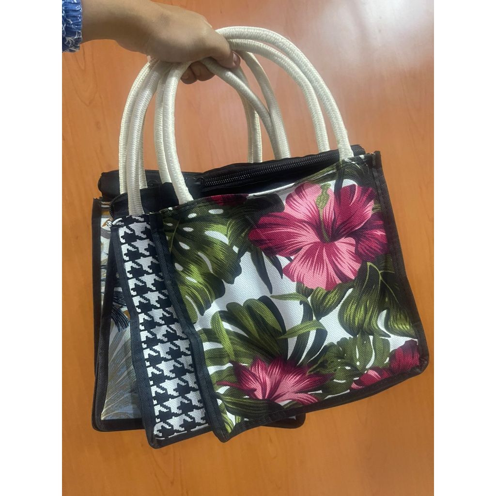Tas Tote Bag Jinjing Kanvas Tali Sumbu Aesthetic Korea Tambang Mini Cantik Murah Souvenir Hampers