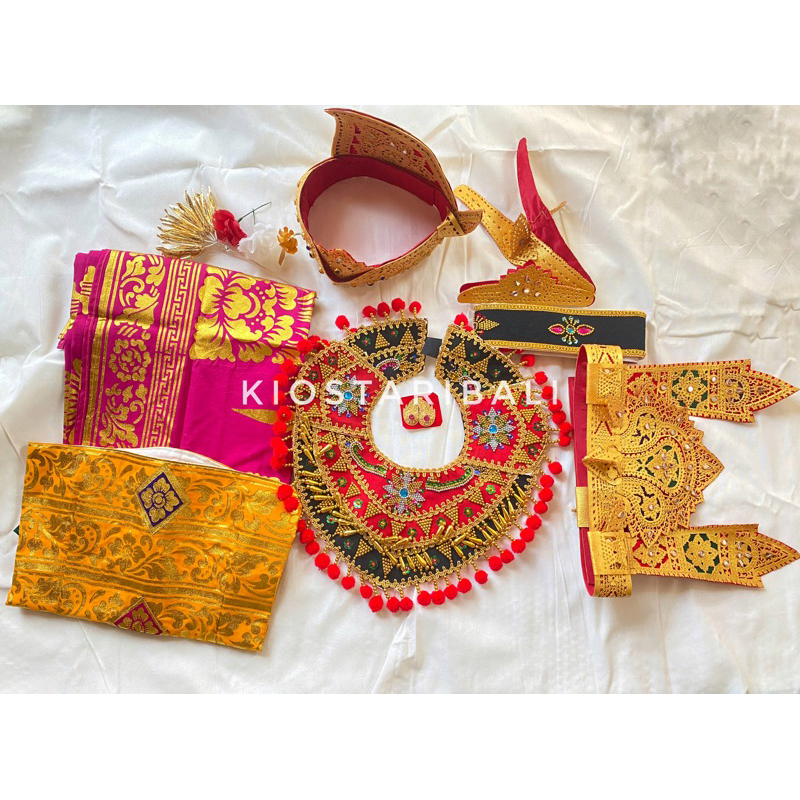 Kostum Set Tari Margapati Tari Bali / Tari Panji Semirang / Panji Semerang / Kios Tari Bali / Pakaia