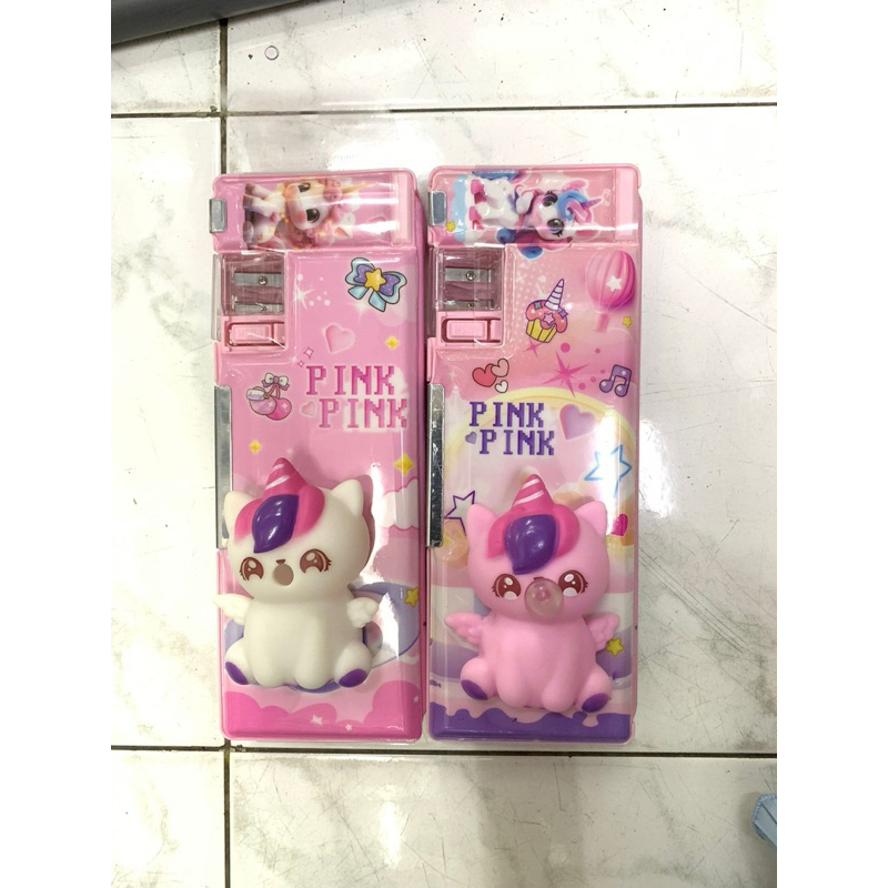 

Tempat Pensil | Pensil Case | Kotak Pensil Magnet Bubble Timbul Viral gambar unicorn pony dan dino