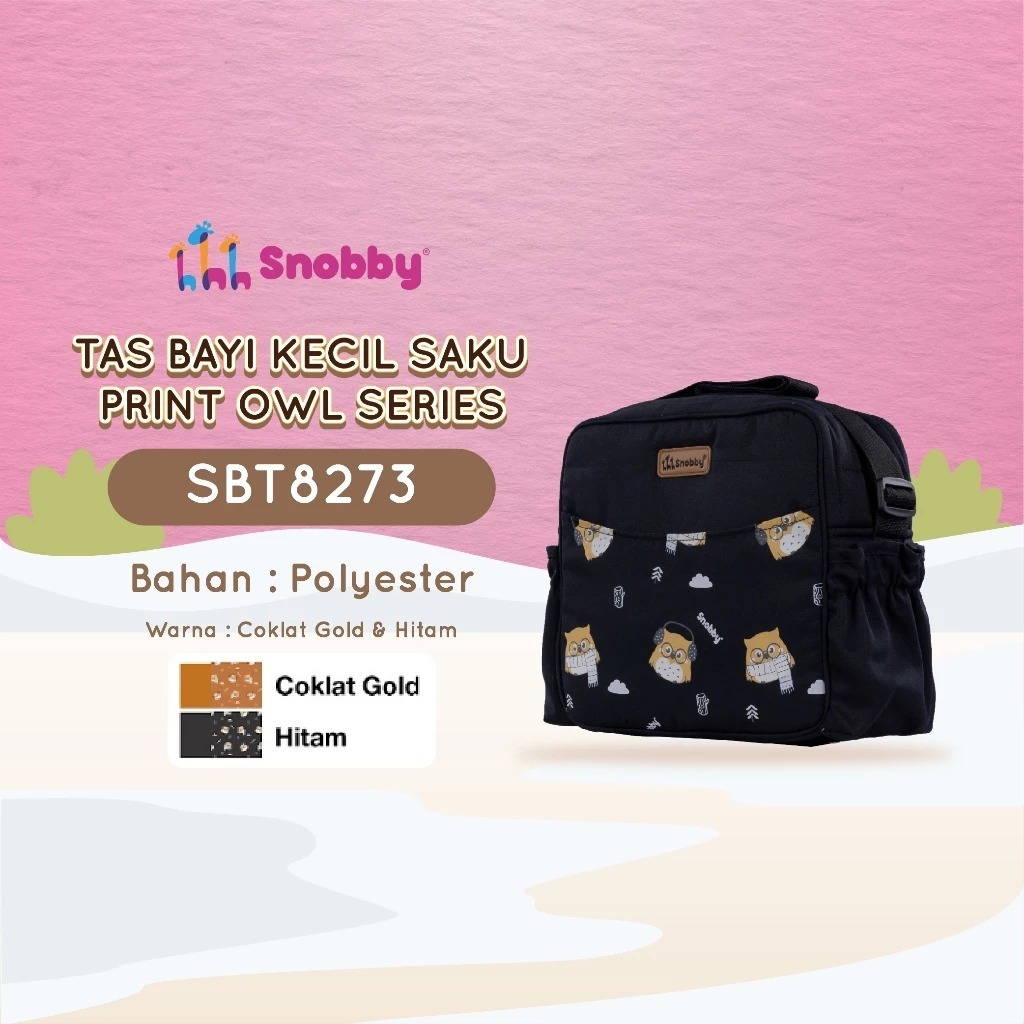 SNOBBY TAS BAYI KECIL SAKU PRINT OWL SERIES / TAS BABY KECIL / TAS SNOBBY KECIL