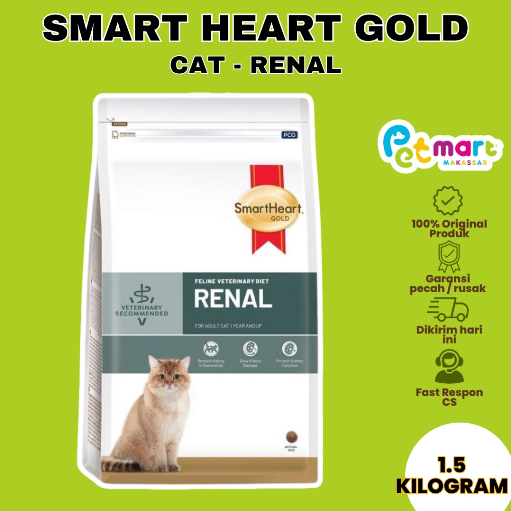 Makanan Kucing Smartheart Cat Gold Renal Dry Food