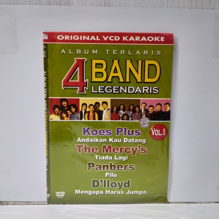 VCD Original Karaoke ALBUM TERLARIS 4 BAND LEGENDARIS VOL.1