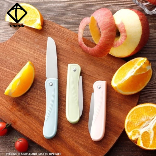 ONAN Pisau Lipat Pemotong Buah & Sayur / Alat Pengupas Serbaguna Stainless / Kitchen Knife Portable