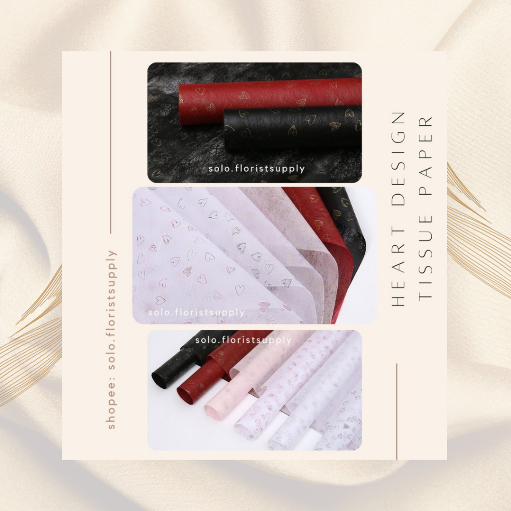 

TISSUE PAPER MOTIF HEART DESIGN LINE ART LOVE PATTERN NON WOVEN PAPER KOREAN TISSUE PAPER FLOWER WRAPPING PREMIUM NONWOVEN NON WOVEN KERTAS BUKET TEBAL PEMBUNGKUS BUNGA WATERPROOF WRAPPING GIFT BUKET BUNGA KERING BUNGA SABUN BOUQUET WISUDA KERTAS KADO
