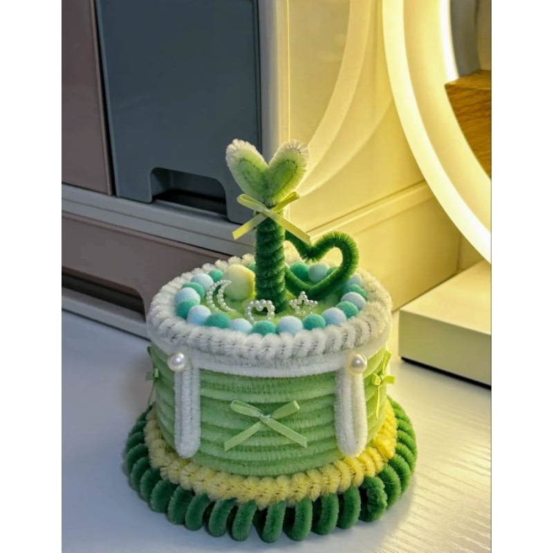 

PO dekorasi cake kawat bulu