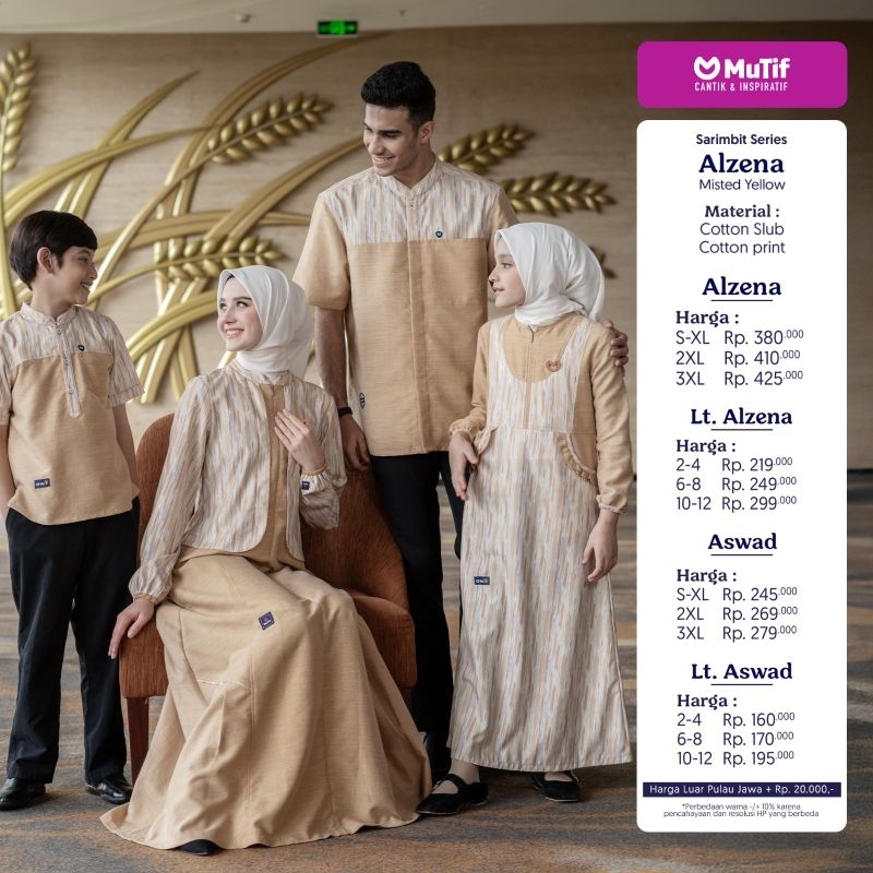 MUTIF Aswad ALZENA YELLOW SARIMBIT SERIES