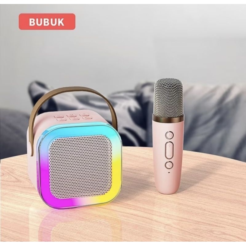 Speaker Microphone Karaoke Set Bluetooth Mini Full bass Portable Karaoke Bass K1 Microphone