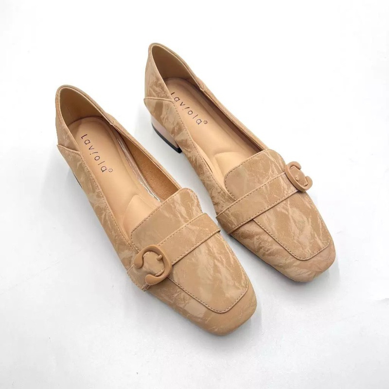 Laviola 4686 FFS - Sepatu Pantofel Wanita Hak Kotak 2 cm