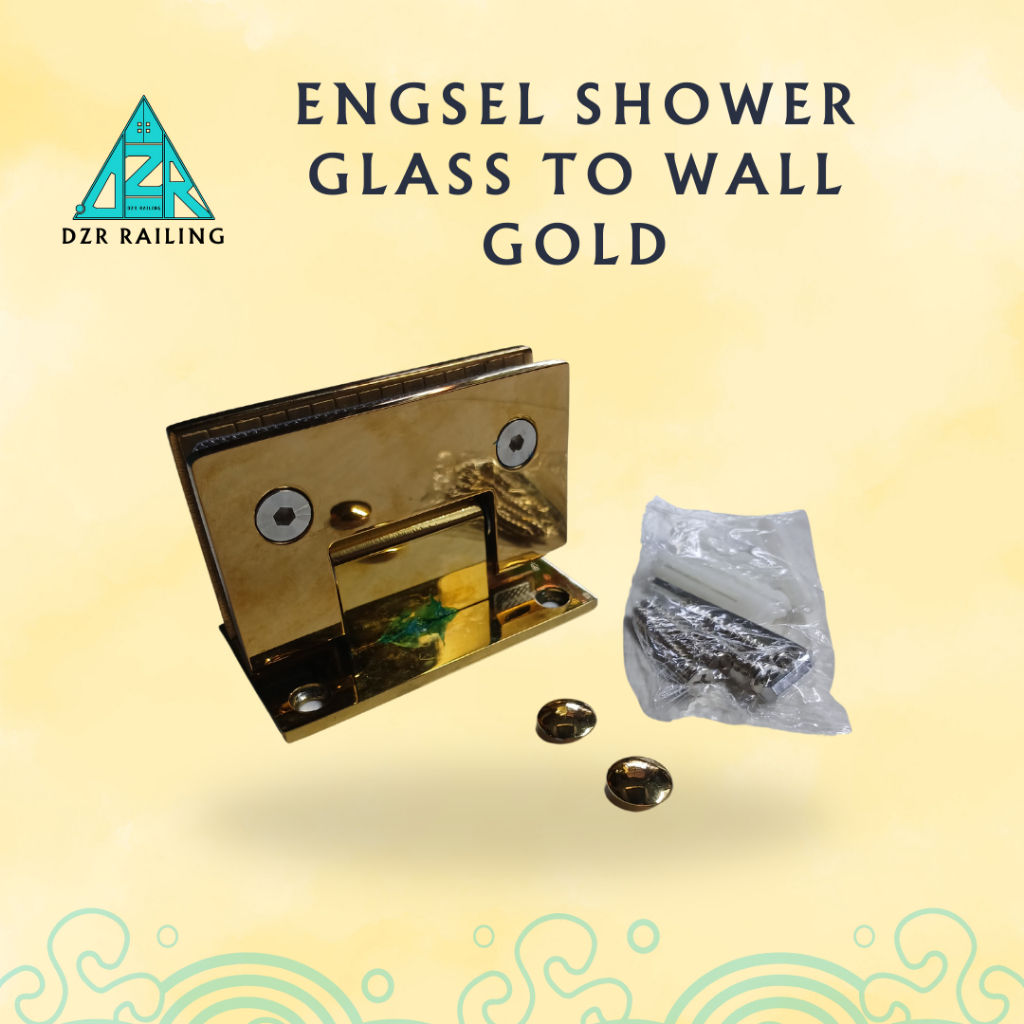 ENGSEL PINTU KACA SHOWER GOLD / PINTU KACA KAMAR MANDI (ENGSEL SHOWER GLASS TO WALL )